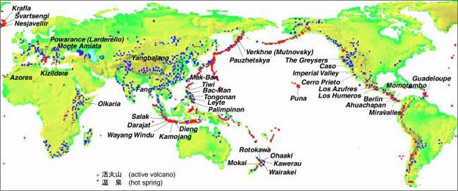 世界の地熱発電所